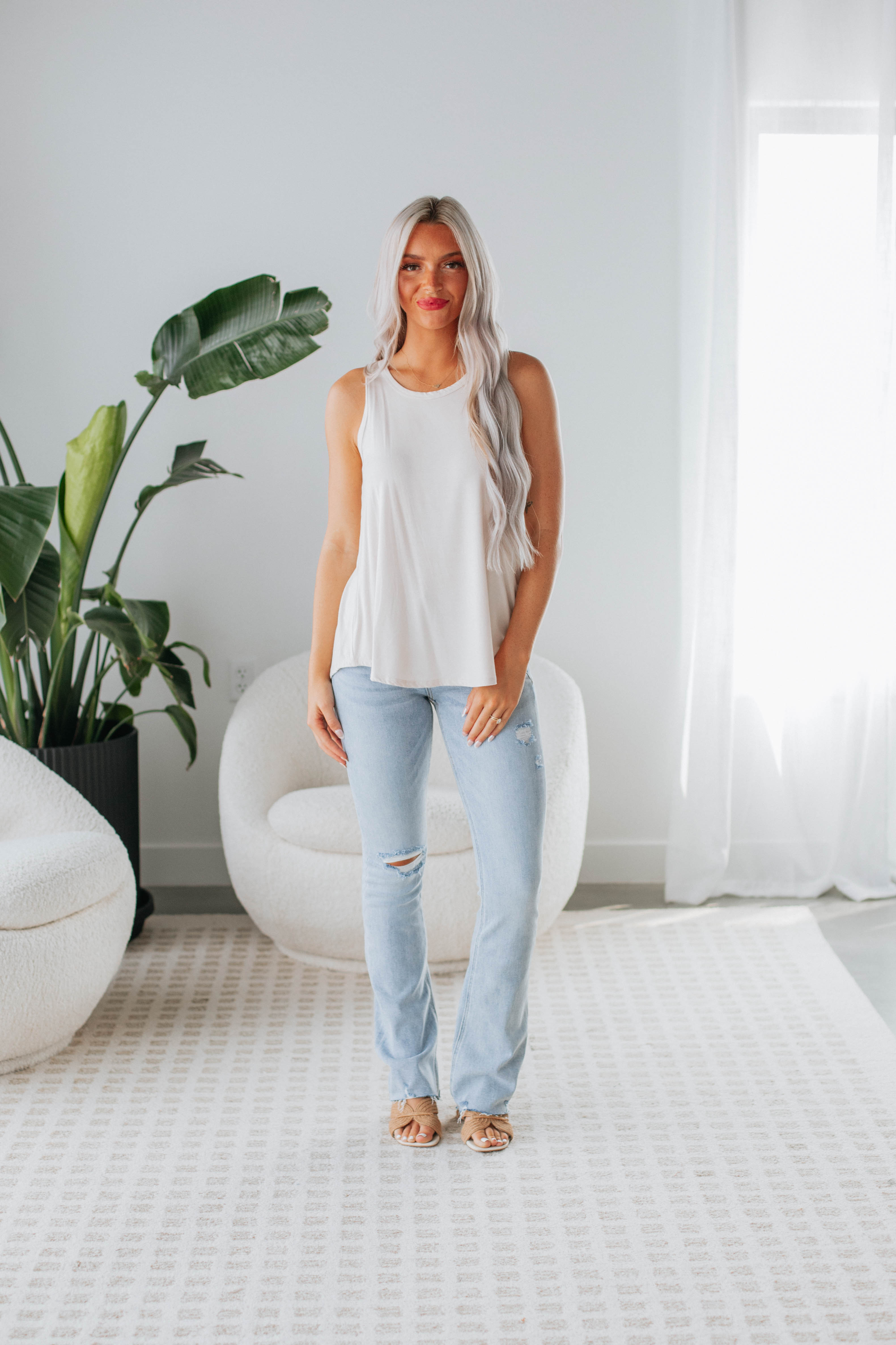 Dava Basic Tank Top for Women - Soft Natural Cotton Casual Wear - Perfect for Yoga, Gym, and Everyday Comfort