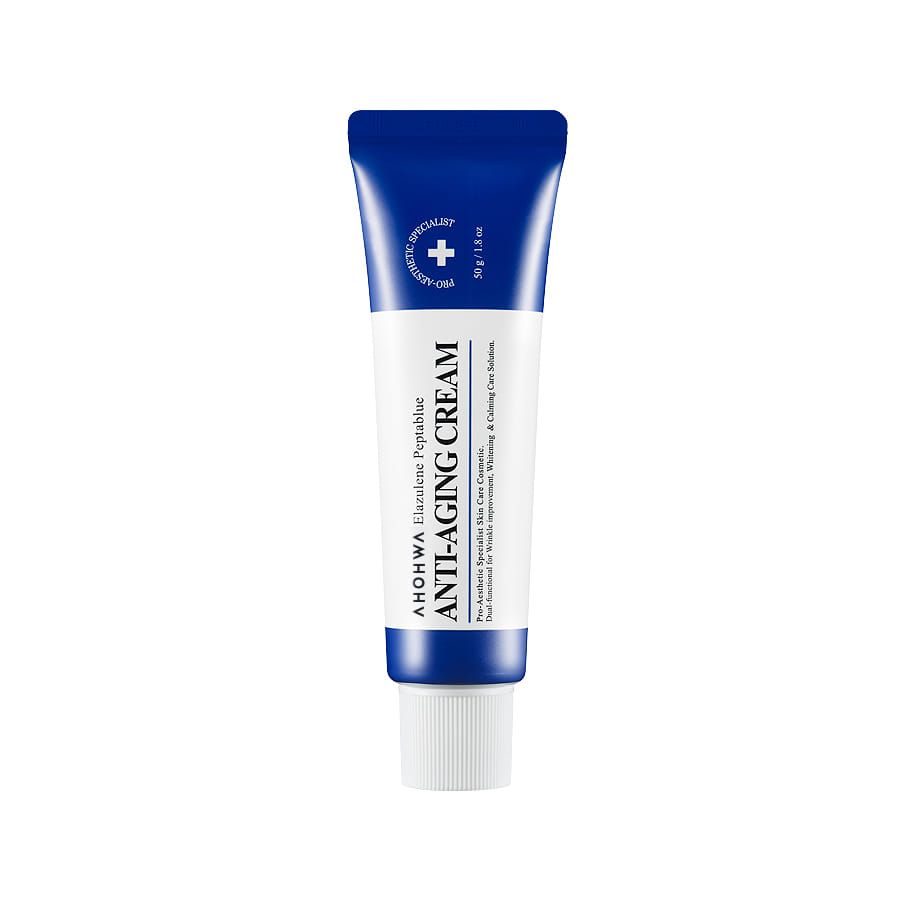 AHOHWA Elazulene Peptablue Anti-Aging Face Cream 50g - Hydrating & Wrinkle Reducing Moisturizer for Women & Men - Perfect for Night & Day Skincare Routine
