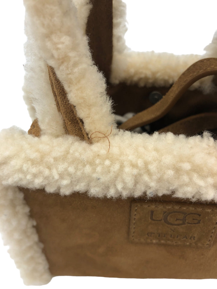 Ugg x Telfar Mini Shopper Crossbody Bag - Genuine Shearling Leather Purse for Women | Perfect for Everyday Use, Travel & Casual Outings