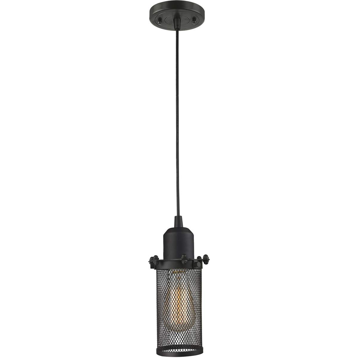 900-1P-BK-CE219-BK-LED Matte Black Single Light Cord Set with Bare Bulb - Perfect for DIY Lighting, Home Decor, and Industrial Workspaces