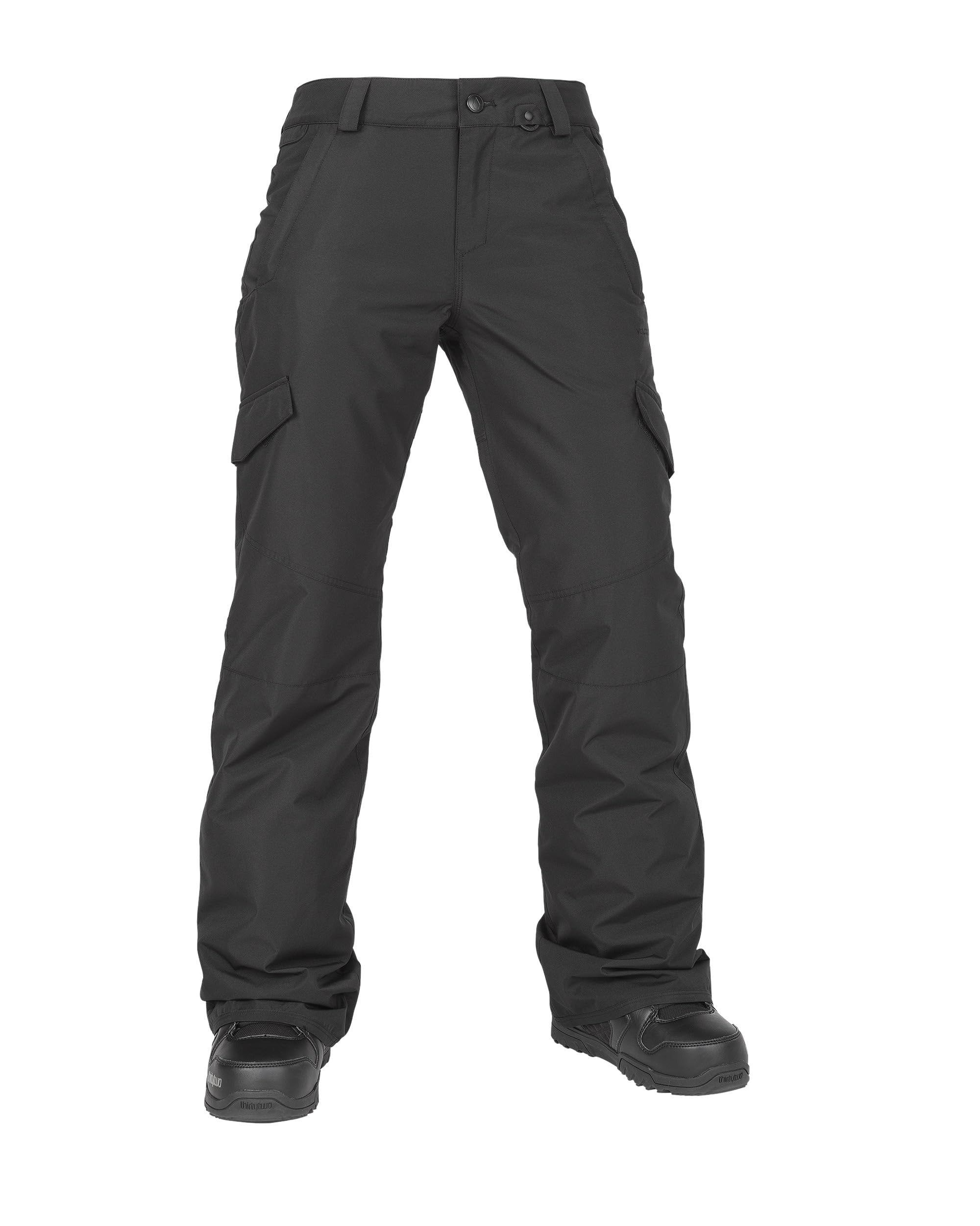 Volcom Women's Bridger Slim Fit Insulated Snowboard Pants - Waterproof Winter Ski Pants for Women, Thermal Snowboarding Trousers (Black) - Perfect for Skiing, Snowboarding & Cold Weather Activities