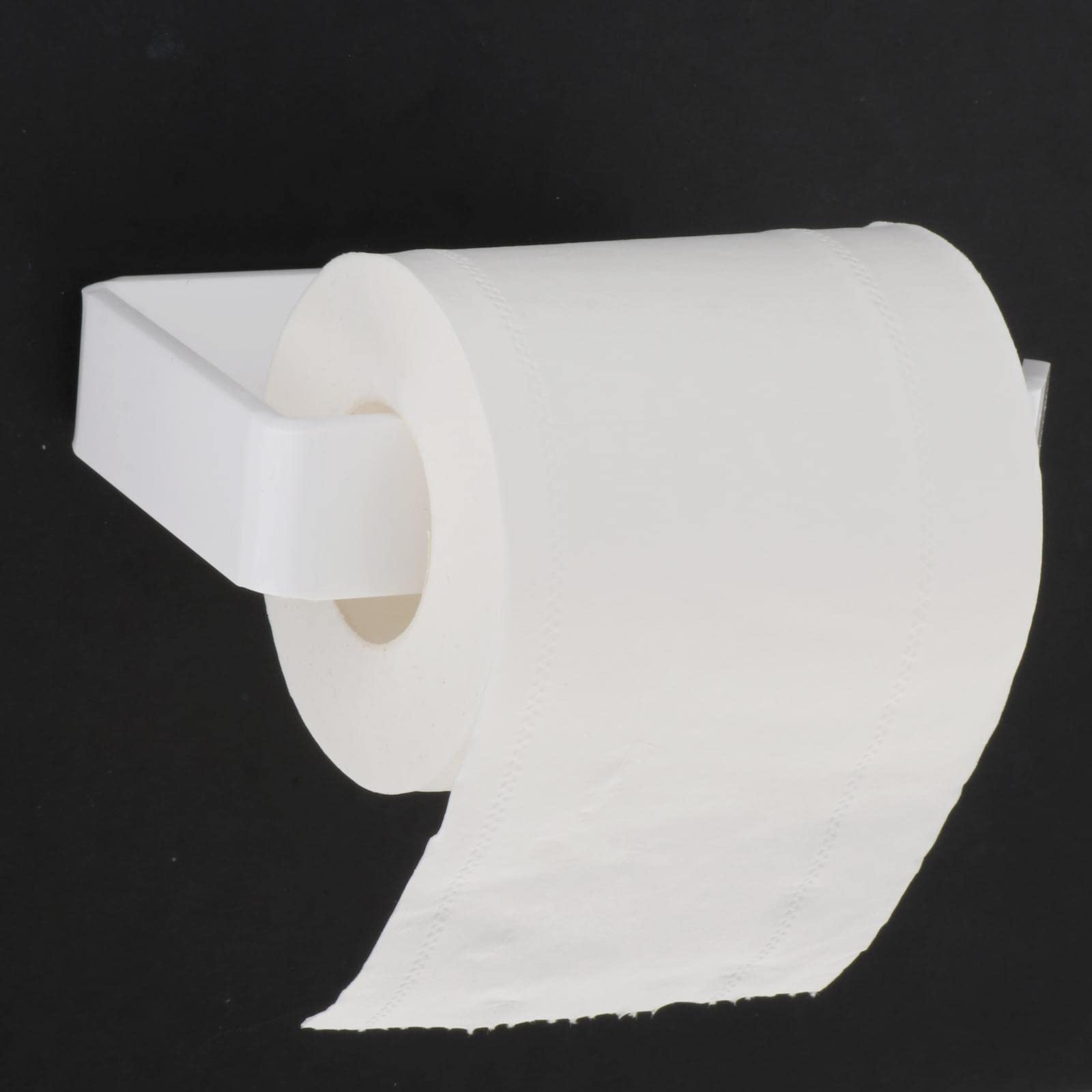 2-Pack No Drill Wall Mounted Toilet Paper Holder & Kitchen Roll Stand - Space Saving Bathroom & Kitchen Organizer for Home, Office, RV