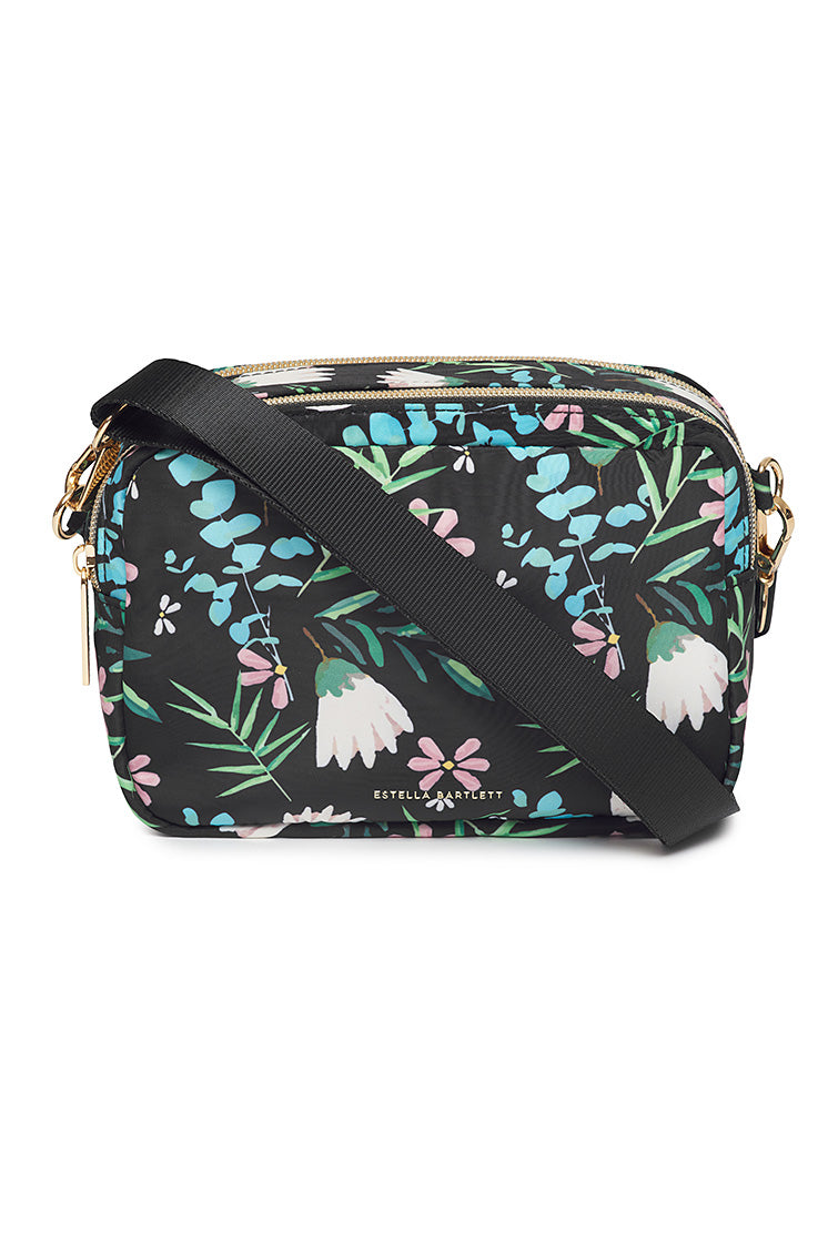 Holland Crossbody Bag with Dark Floral Print - EBP5048 | Stylish Women's Shoulder Purse for Casual Outings & Travel