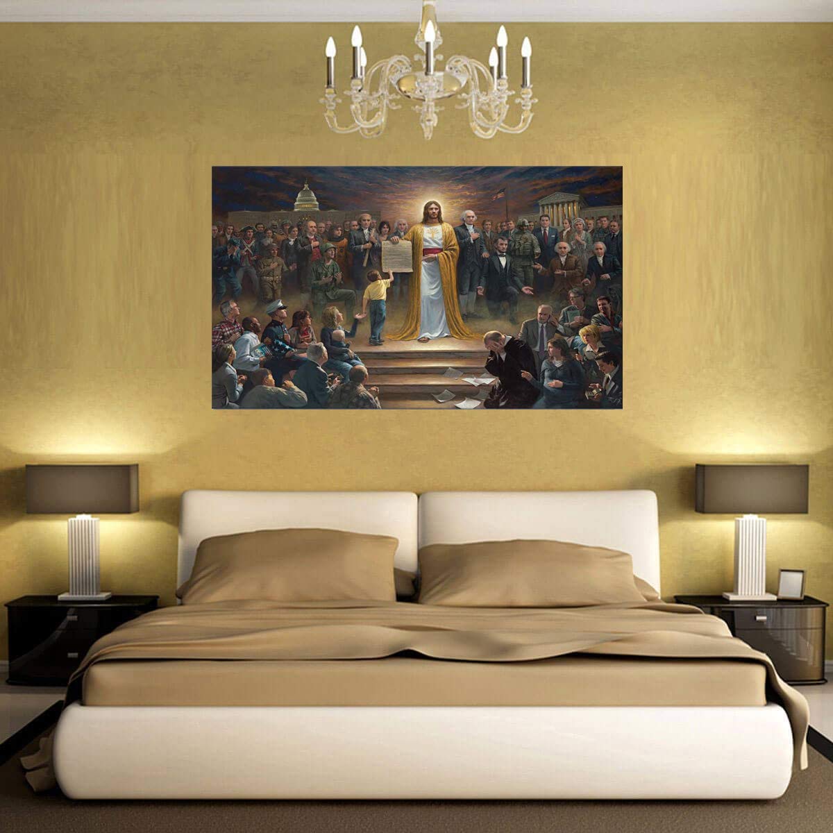 Jesus Picture Framed Wall Art - Religious Home Decor for Bedroom, Office & Living Room - Ready to Hang Inspirational Christian Wall Decor - Perfect for Prayer Spaces & Gift Giving