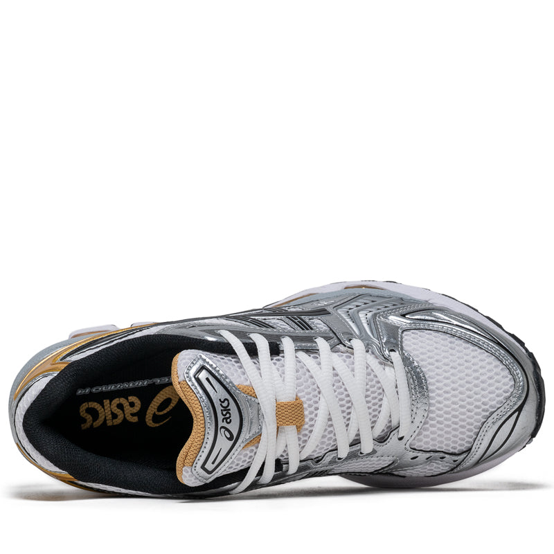 ASICS Gel-Kayano 14 Running Shoes for Men & Women - White/Pure Gold - Lightweight Cushioned Sneakers for Jogging, Gym Workouts & Everyday Wear