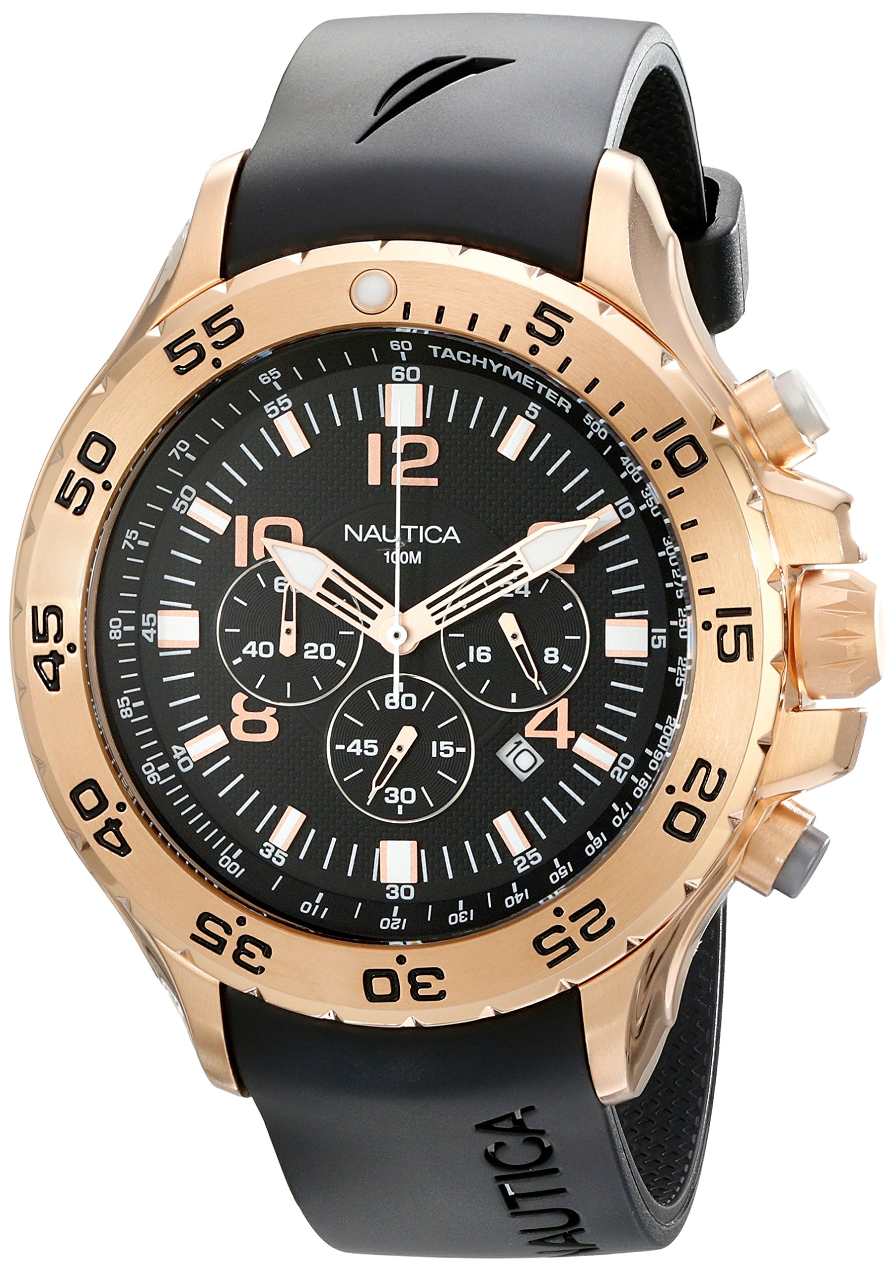 Nautica Men's Waterproof Quartz Watch with Resin Band & Silicone Strap - Perfect for Swimming, Diving and Outdoor Activities
