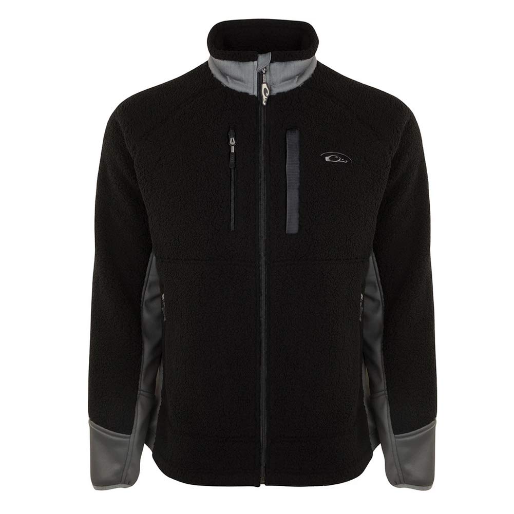 Drake Waterfowl Men's Sherpa Fleece Jacket - Warm Winter Coat for Outdoor Hunting & Casual Wear