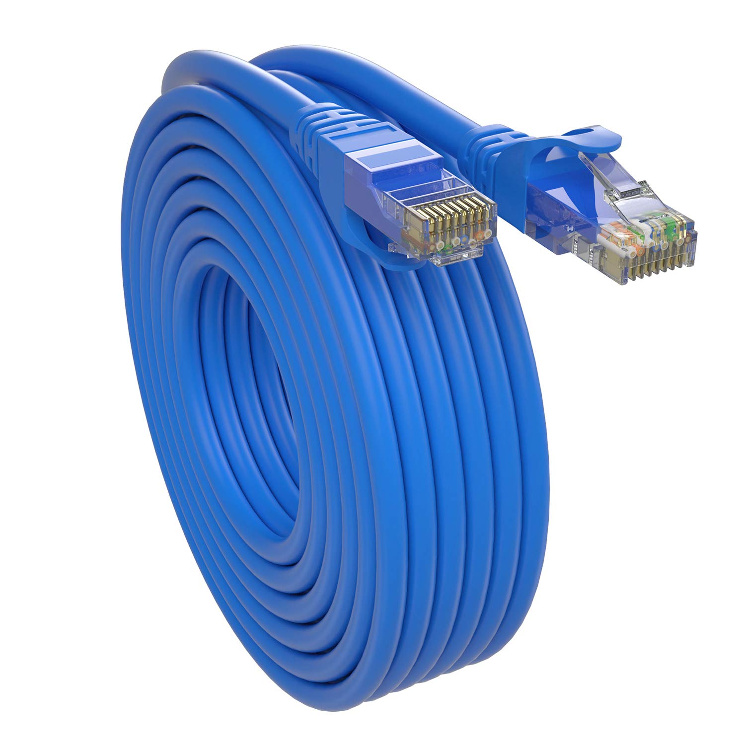 Premium Cat6 Ethernet Cable 30ft - High-Speed UTP LAN Network Patch Cord for Gaming, Streaming & Home Office - Blue