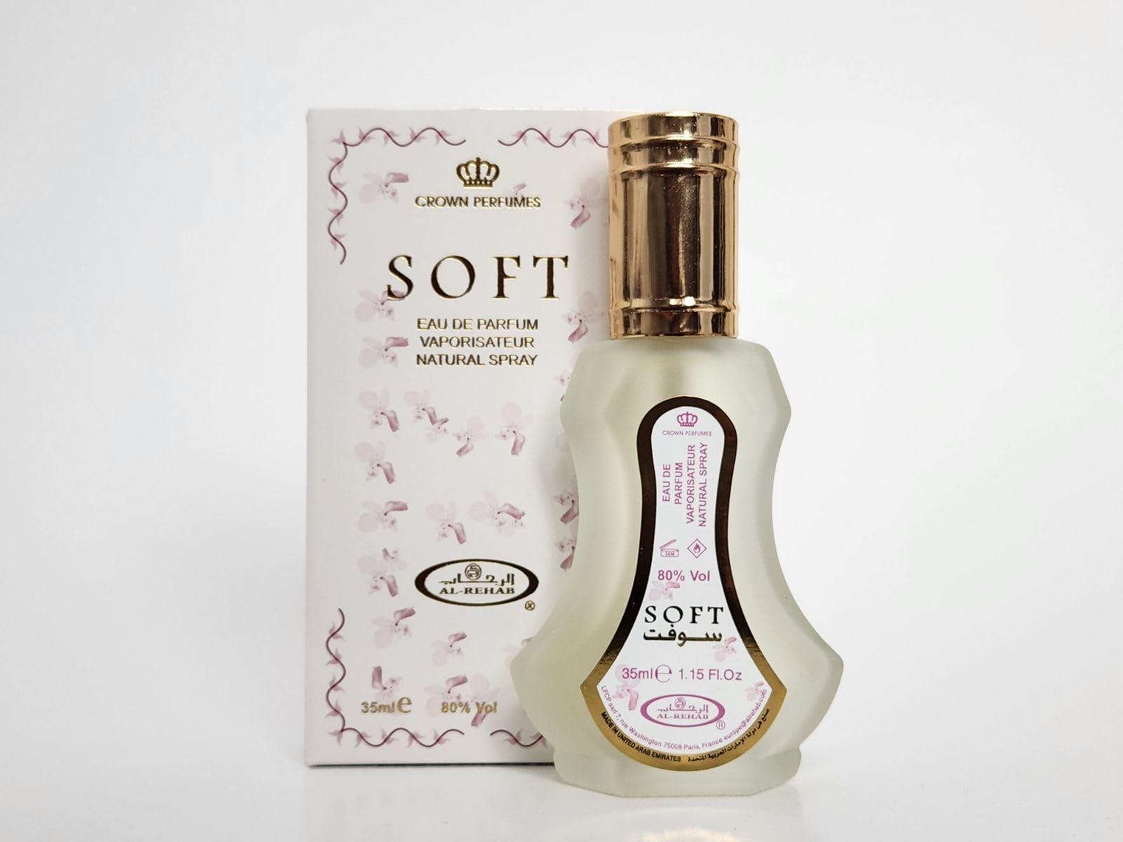 Al Rehab Soft Arabian Perfume for Women - 35ml Eau de Parfum Spray | Long Lasting Floral Fragrance | Elegant Scent for Date Night, Office & Special Occasions