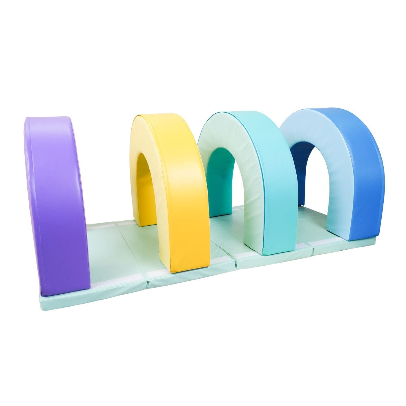 MEMAX Baby Playroom Soft Arch Tunnel Set of 4 with Crawling Mat - Safe & Fun Crawling Toys for Toddlers 1-3 Years - Perfect for Indoor Playtime, Daycare & Early Childhood Development Activities