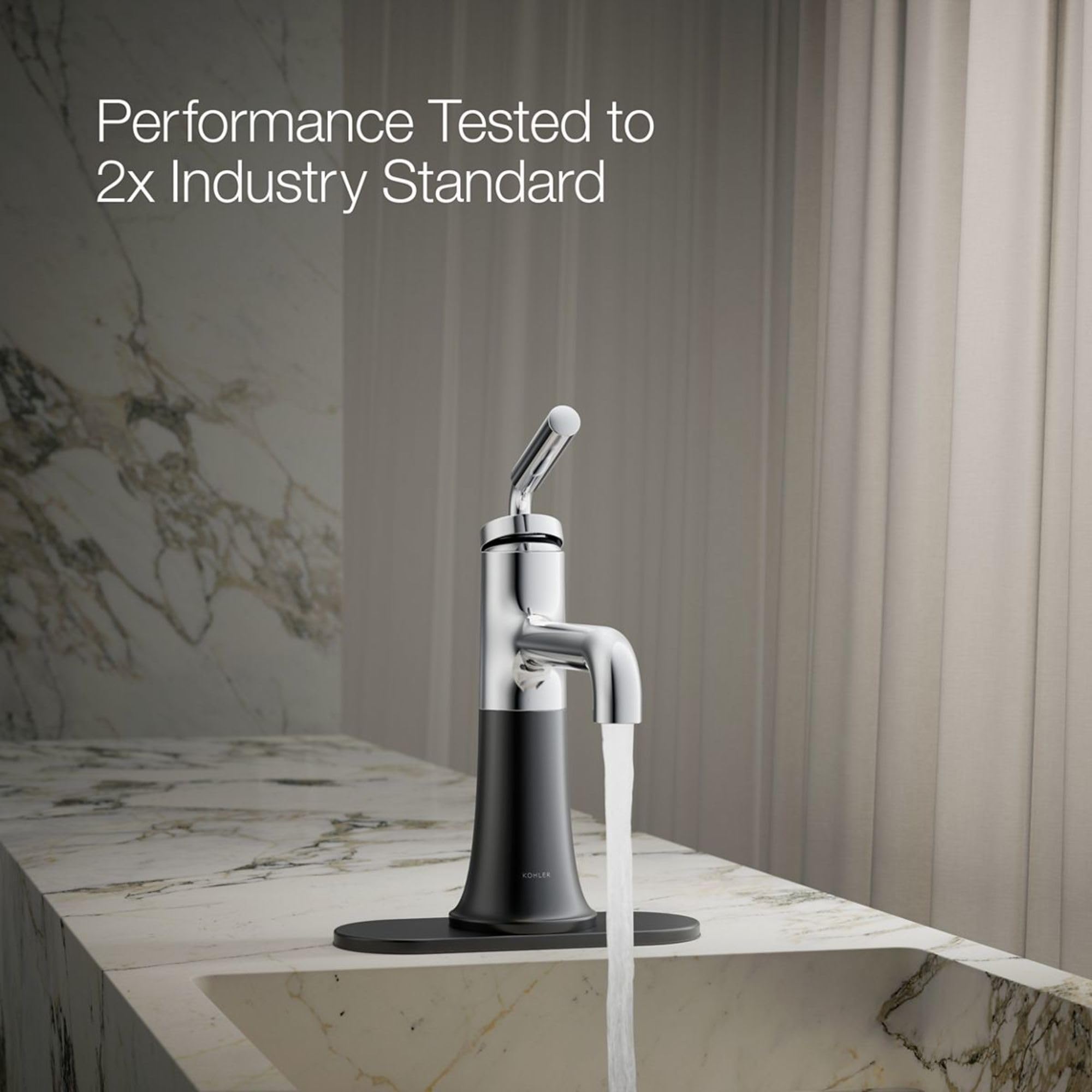 High Flow 1.2 GPM Single Handle Bathroom Sink Faucet - Modern Water-Saving Design for Powder Rooms, Guest Baths & Small Spaces