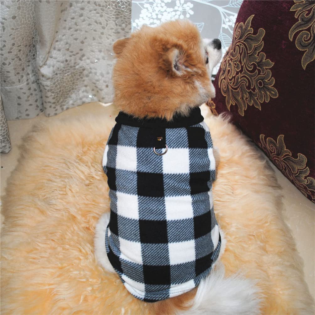 POPETPOP 4pcs Warm Dog Coats - Fleece Winter Vest for Small Pets - Christmas Costume & Outdoor Wear
