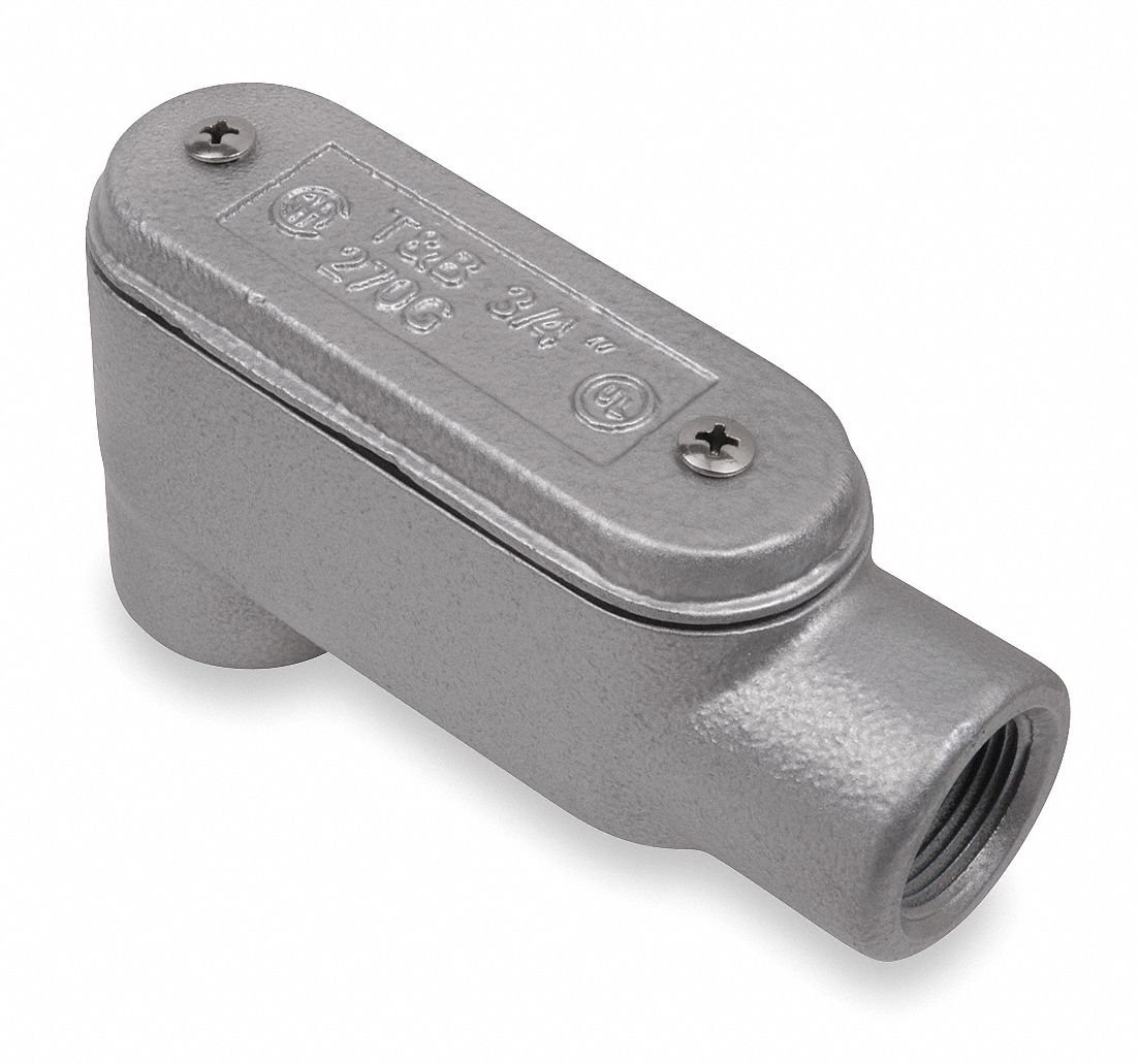 Iron LB Conduit Outlet Body with Cover - Weatherproof Electrical Conduit Fitting for Outdoor & Industrial Wiring Installations