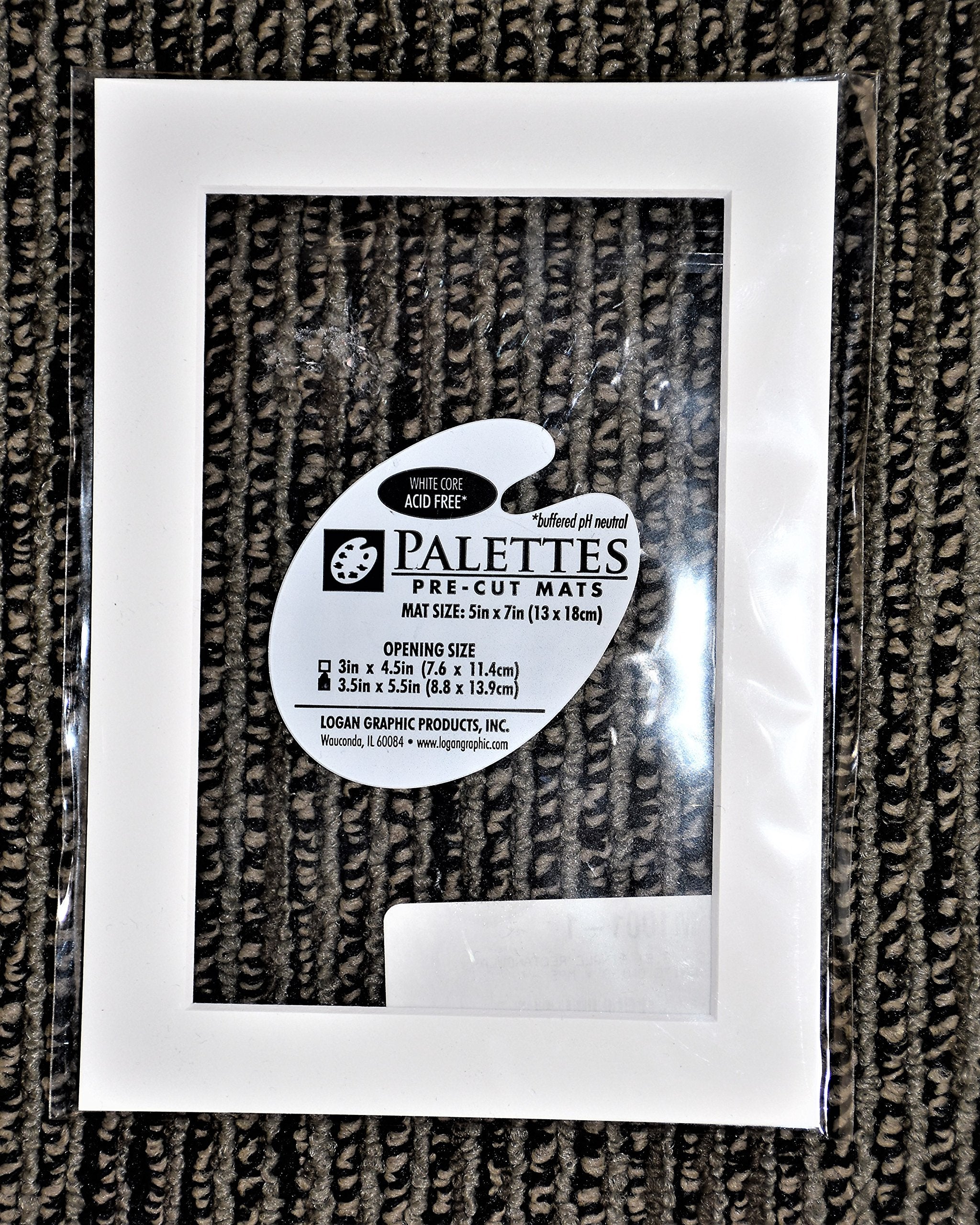 Logan Graphic Pre Cut Mats 5x7 Inches - Acid-Free Seashell White Picture Frame Mat Board for Photos, Artwork & Certificates | Perfect for Home Decor, Scrapbooking & Professional Framing