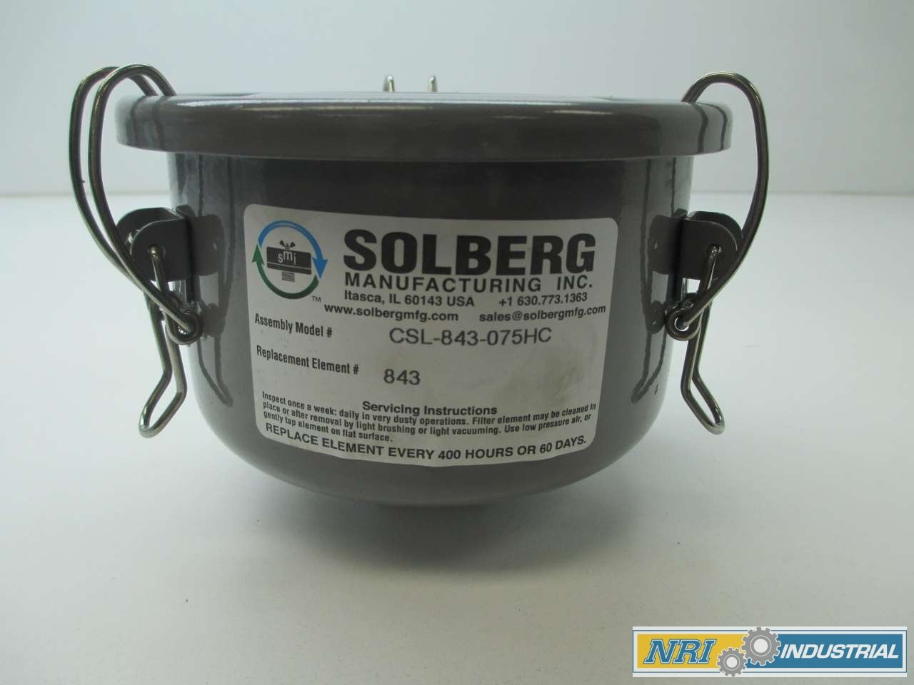 Solberg CSL-843-075HC Vacuum Filter 3/4 Inch NPT D389017 - Industrial Dust Collection & Pneumatic System Replacement Part for Clean Air Solutions
