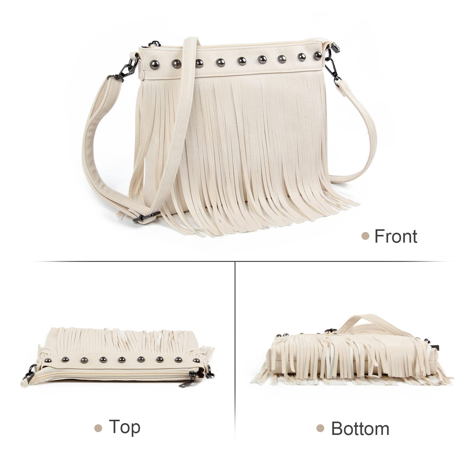 Vintage Emprier Women's Hobo Crossbody Purse with Fringe & Tassel - Small Shoulder Handbag for Casual Outings, Date Nights & Travel Accessories