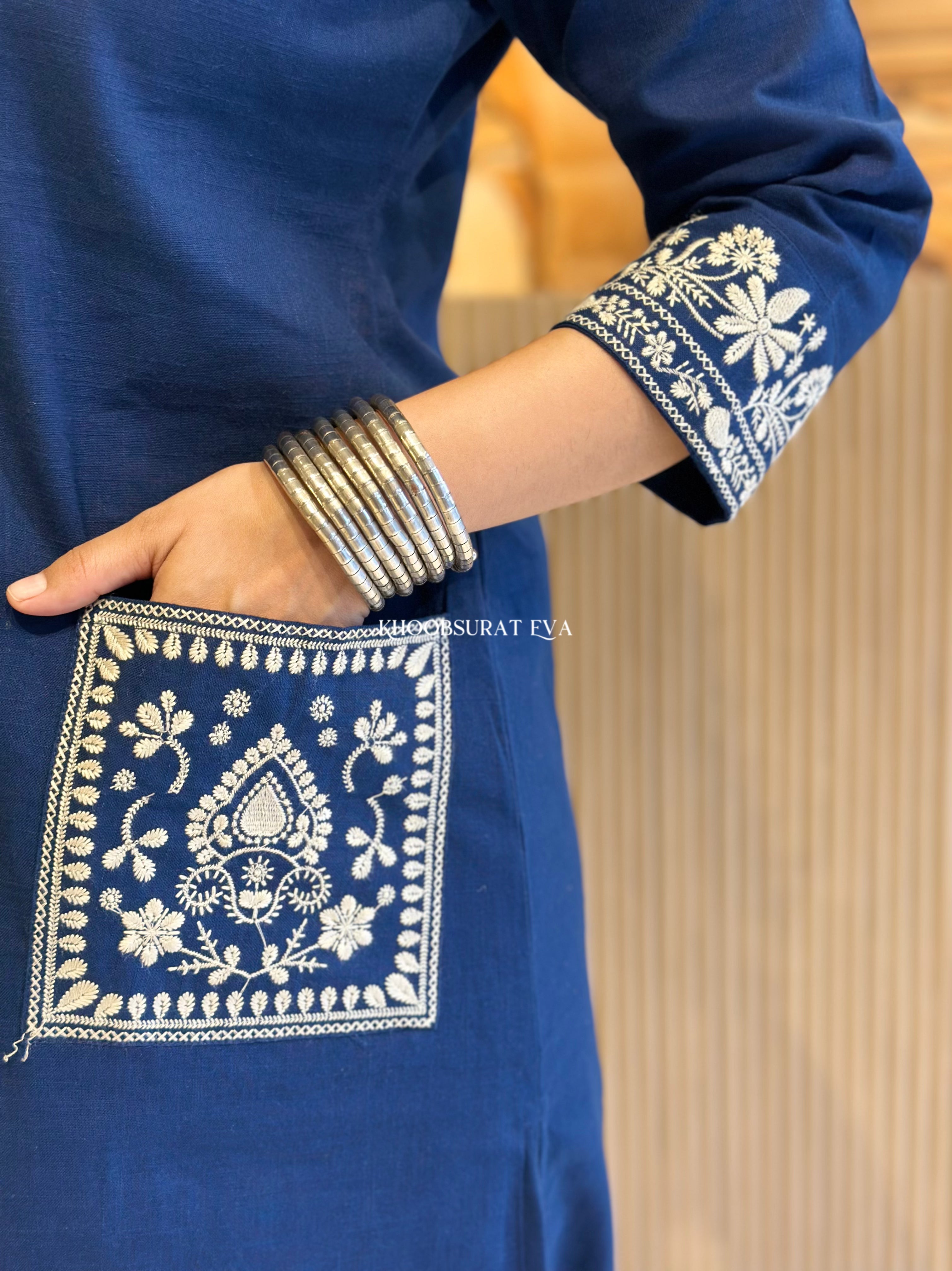 Elegant Mimi Royal Blue Kurta Set for Women | Stylish Indian Ethnic Wear | Perfect for Festivals, Weddings & Parties