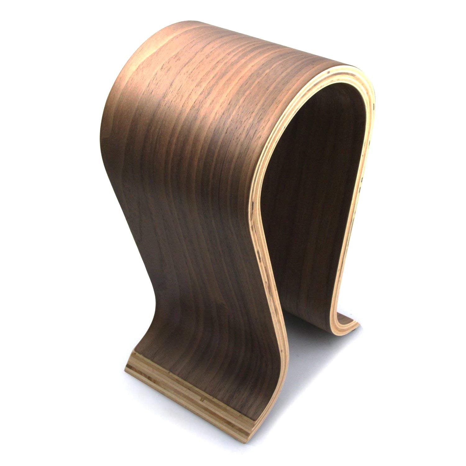 Premium Walnut Wooden Omega Headphones Stand - Elegant Headphone Holder & Hanger for Desk Organization - Perfect for Home, Office, and Gaming Setup