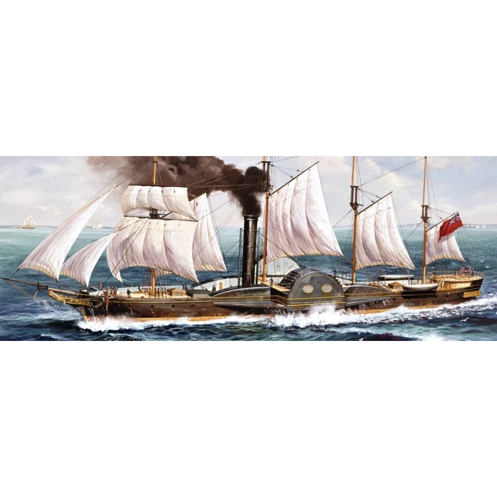 Airfix 08252V 1/180 Scale Great Western Paddle Sail Ship Model Kit - Collectible Wooden Sailing Ship for Display & Nautical Decor