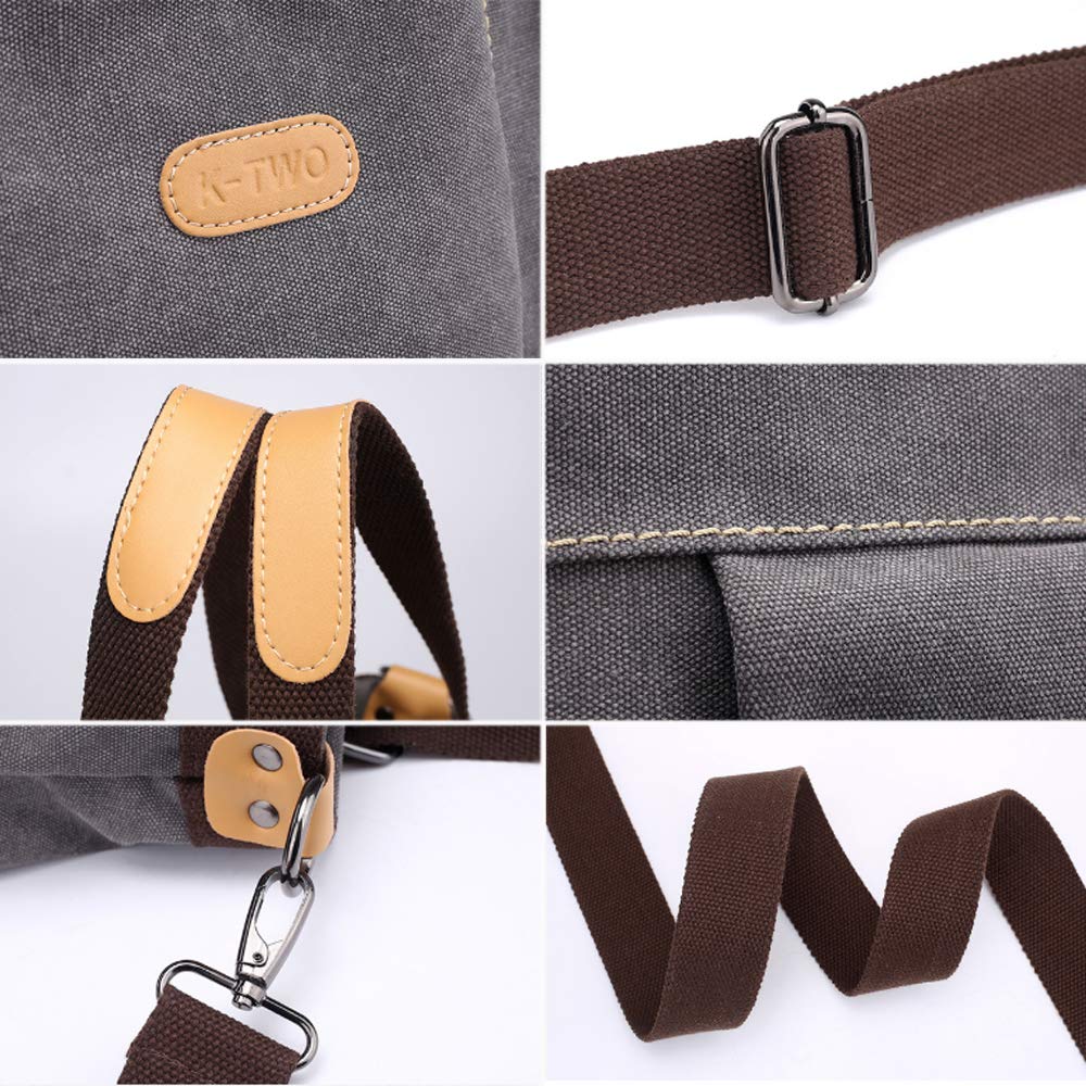 Women's Canvas Satchel Handbag - Casual Top Handle Shoulder Bag Purse for Work, Travel & Everyday Use