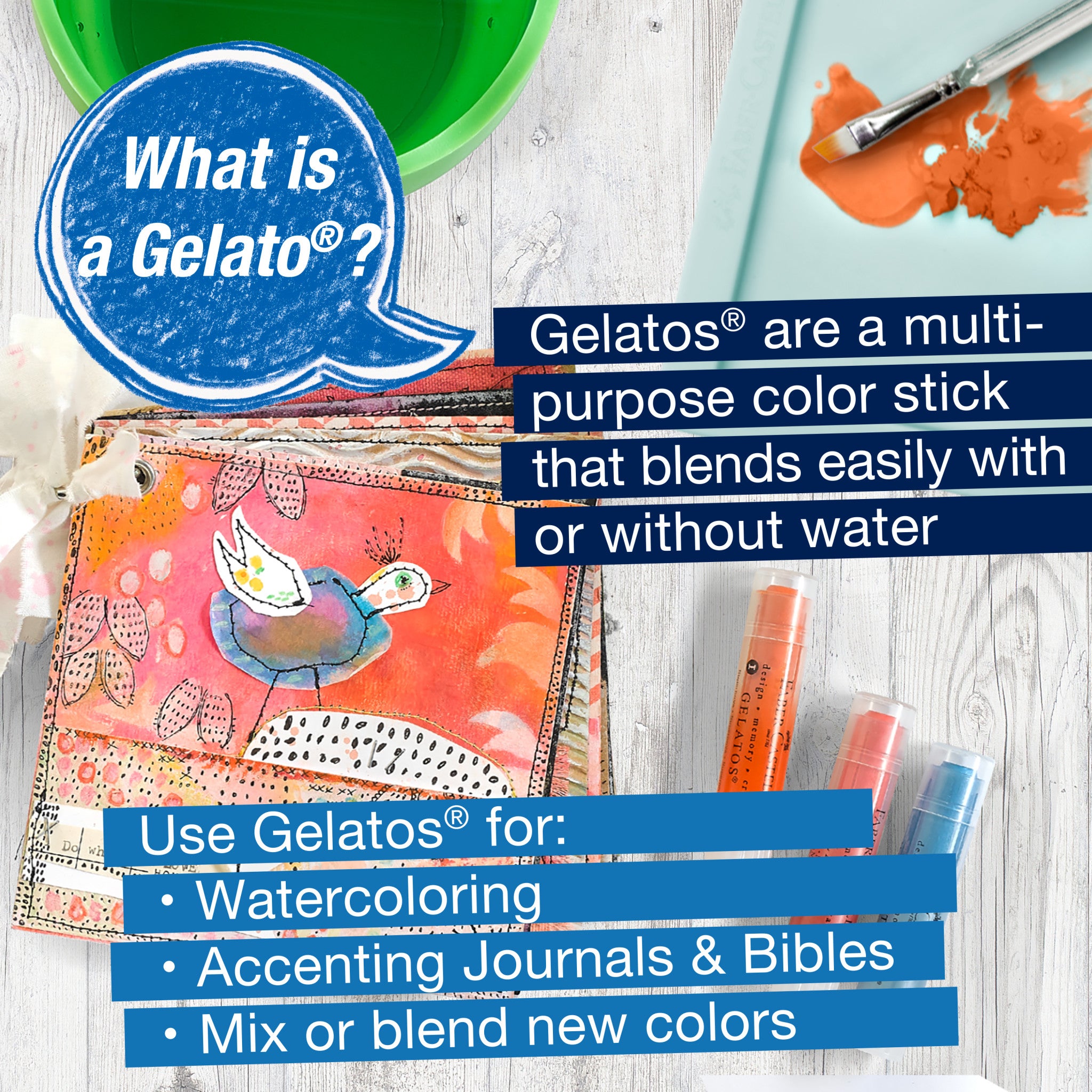 15-Piece Gelatos & Metallic Colors Set #770170 - Perfect for Art Projects, Scrapbooking & DIY Crafts