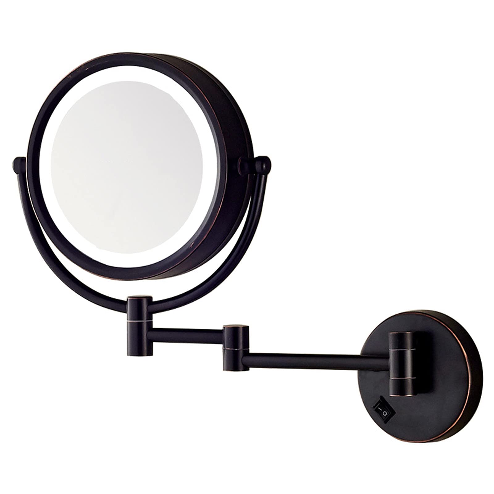 XYXH LED Makeup Mirror with Lights - 10X Magnification Vanity Mirror for Bathroom, Rechargeable 360° Swivel Wall Mounted Cosmetic Mirror - Perfect for Makeup Application, Skincare Routine & Shaving (Ideal for Home, Salon & Travel)