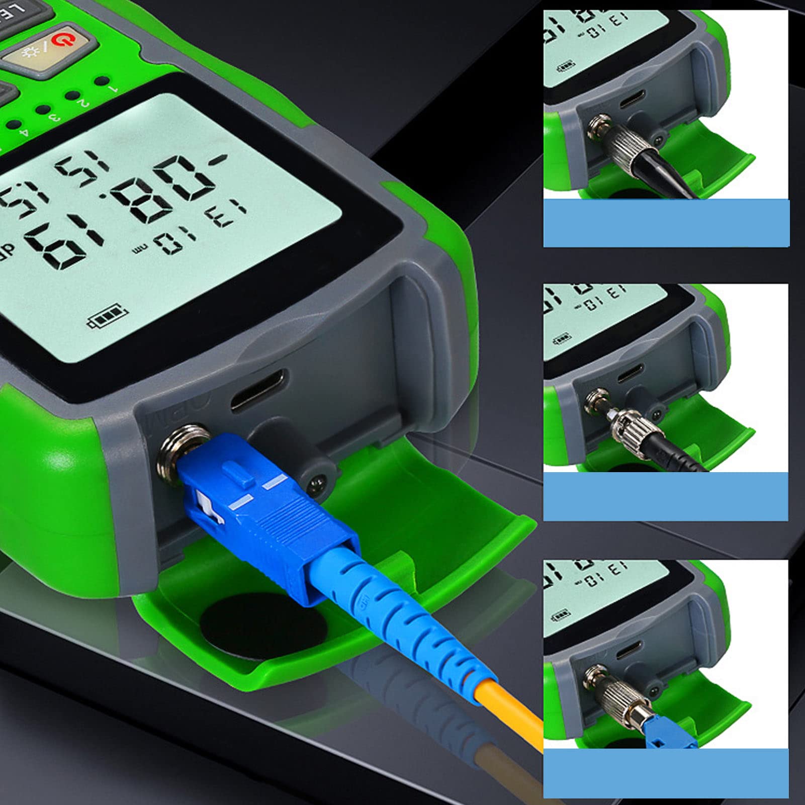 850-1700nm Digital Optical Fiber Power Meter with LCD Display | Portable Fiber Optic Cable Tester Tool | Universal Interface for Detecting Cable Faults | Ideal for Network Installation & Maintenance
