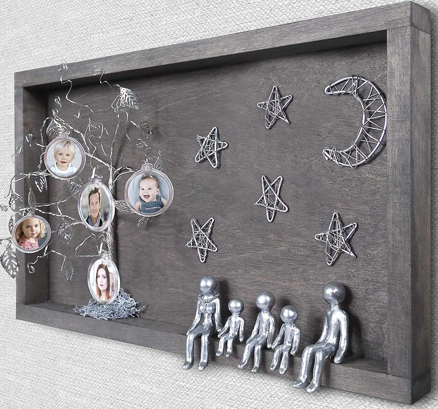 Personalized Silver Steel Wedding Anniversary Figurines - 5-Piece Set for 6th, 10th, 11th, 25th, 40th, 60th, 80th Years - Unique Gifts for Women, Men, Wife, Husband & In-Laws | Perfect for Anniversary Celebrations, Home Decor & Romantic Keepsakes