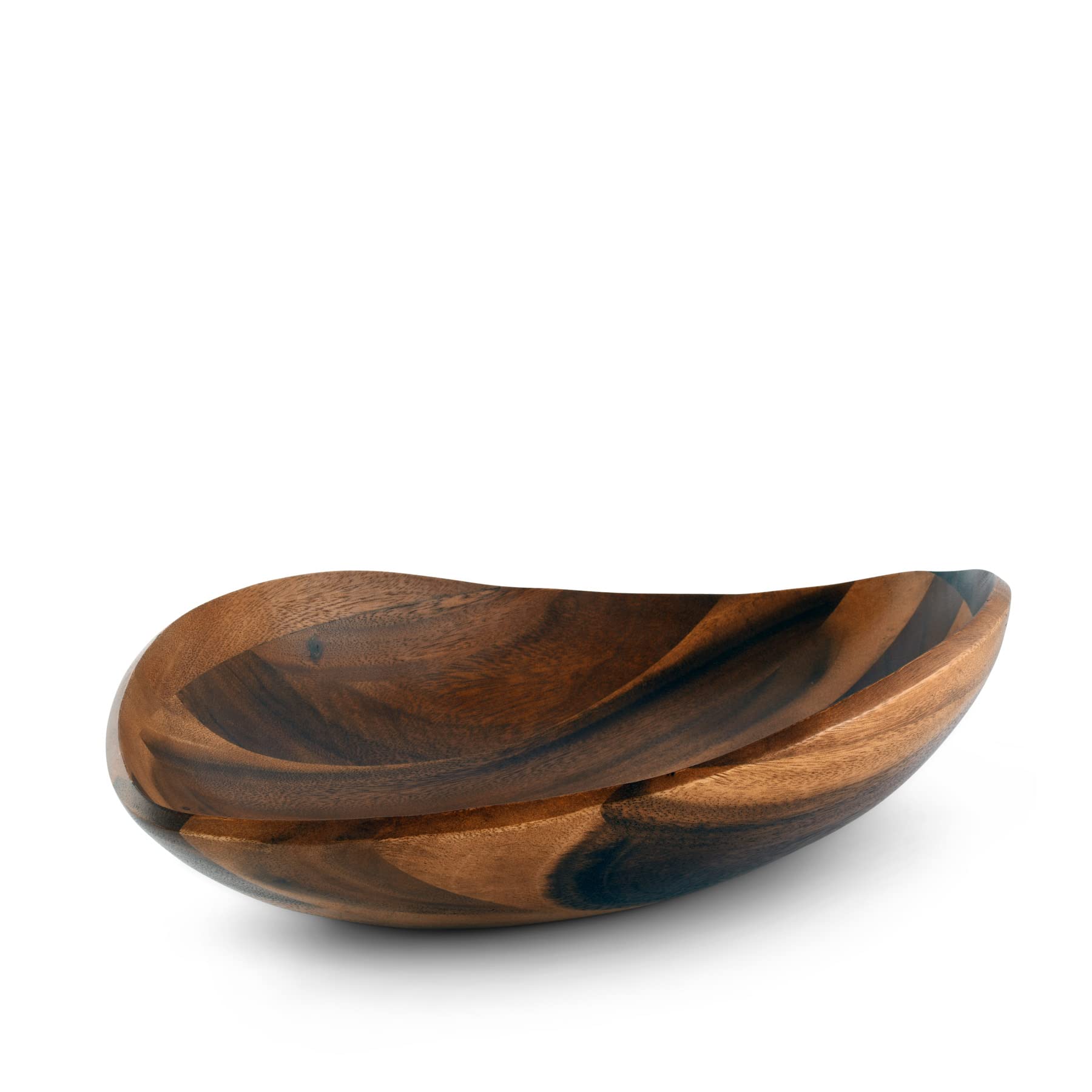 Premium Acacia Wood Salad Bowl - Handcrafted Fruit & Salad Serving Bowl - Natural Wooden Centerpiece for Dining & Entertaining - Perfect for Parties, Picnics, and Family Gatherings