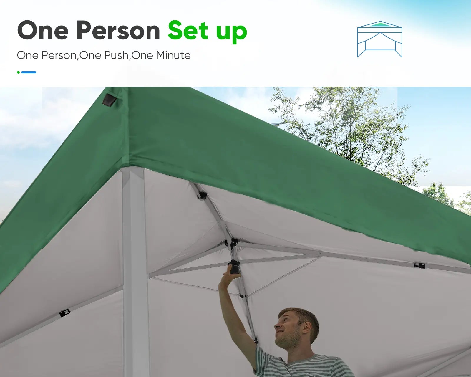 10' x 10' Pop Up Privacy Canopy Tent with Side Walls - Perfect for Outdoor Events, Beach Parties, and Backyard Gatherings