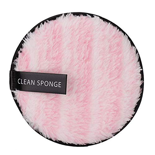 Double-Sided Makeup Remover Cloth Pads - Reusable Washable Sponge Cleanser for Face & Eyes | Waterproof Makeup Remover Puffs & Powder Blenders | Perfect for Travel, Daily Cleansing & Sensitive Skin Care