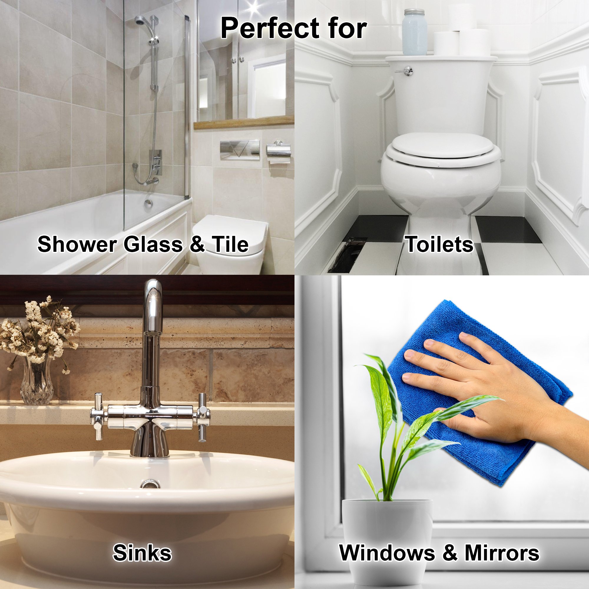 REPEL Glass and Surface Cleaner with Barrier Technology - 32 fl. oz. (12 Pack) - Streak-Free Professional Cleaner - Repels Water, Dirt & Stains - Ideal for Windows, Mirrors, Countertops & Stainless Steel - by UNELKO Pro