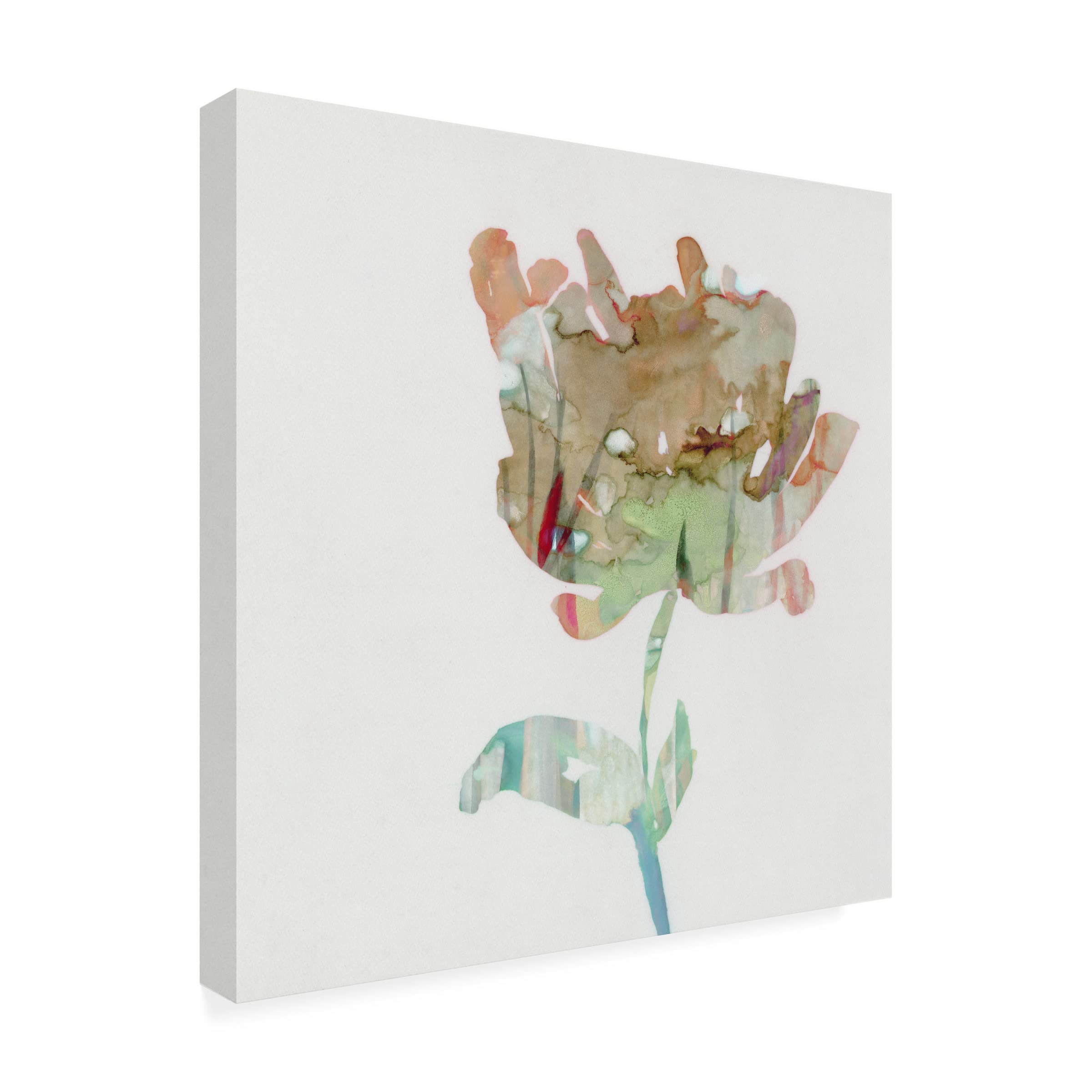 Trademark Fine Art 'Modern Bloom I' Canvas Wall Art by Stellar Design Studio - Contemporary Floral Home Decor for Living Room, Bedroom & Office