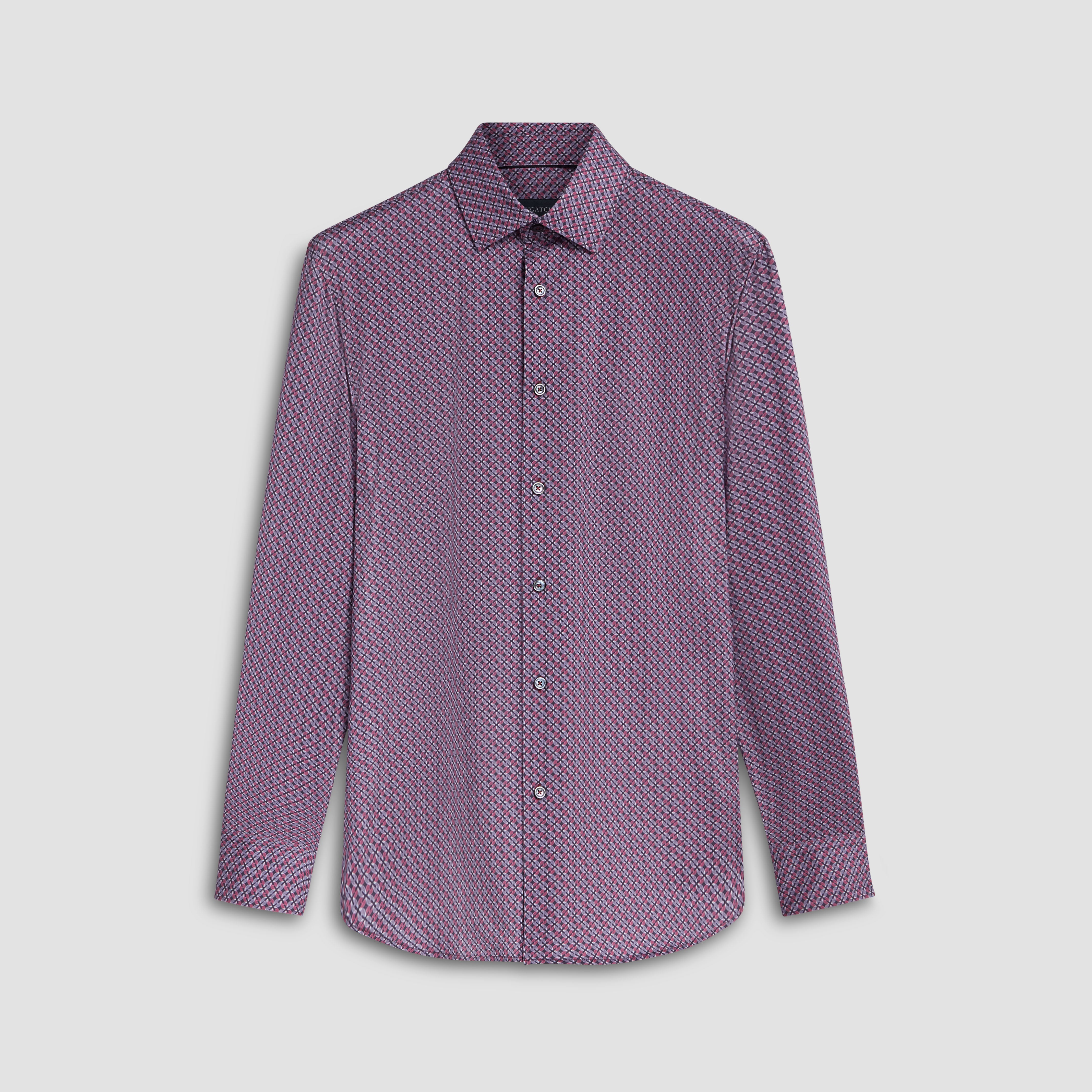James Chain Link OoohCotton Shirt - Stylish Men's Casual Button Down Shirt for Everyday Wear, Work & Date Nights