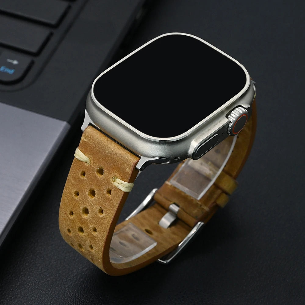 Enzo Classic Genuine Leather Watch Band - Stylish & Durable Replacement Strap for Men & Women - Perfect for Casual, Office & Formal Occasions