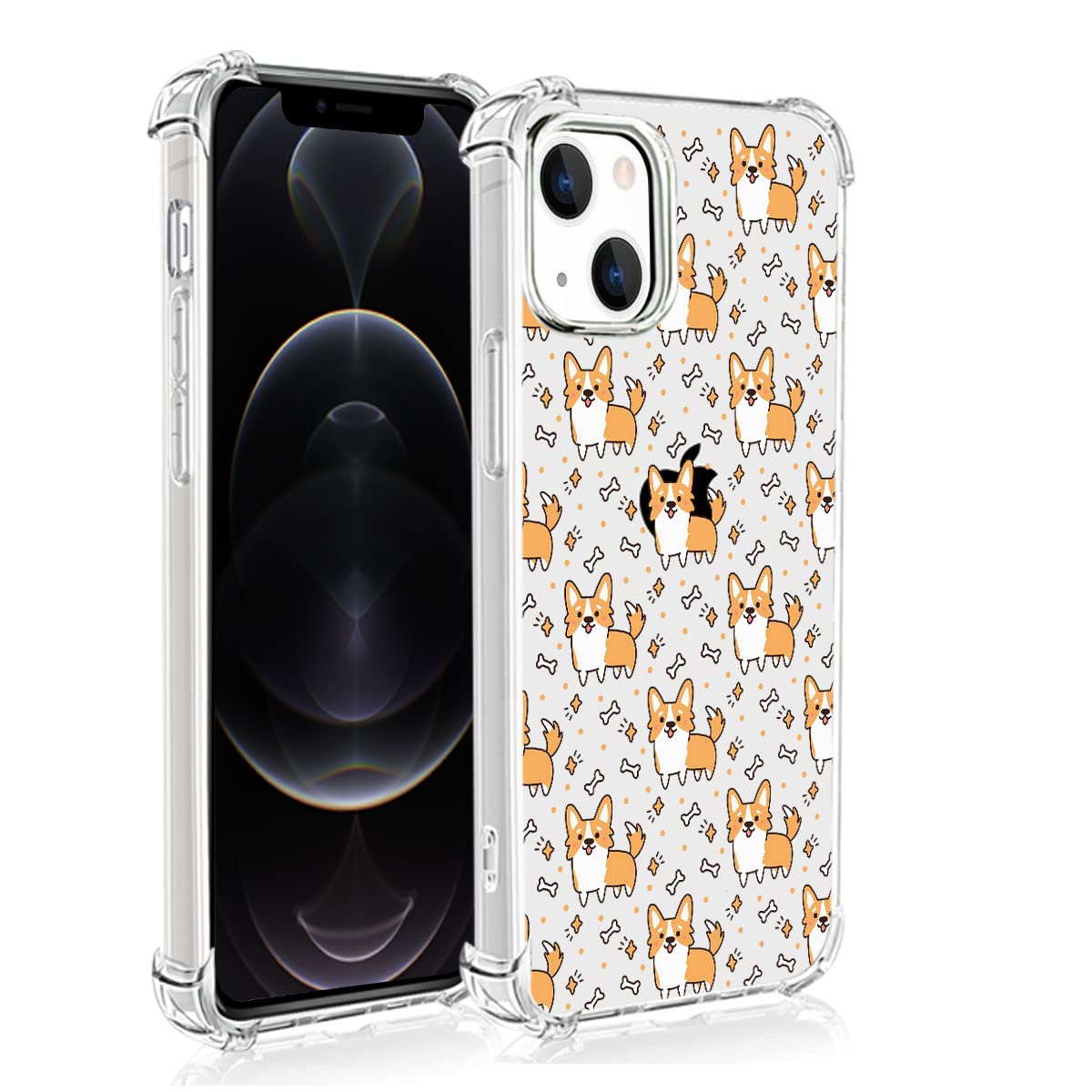 Corgi iPhone 13 Pro Max Case - Cute Cartoon Dog Pattern Shockproof TPU Cover with Full Body Protection for Women & Girls | Perfect for Everyday Use, Work, School & Travel