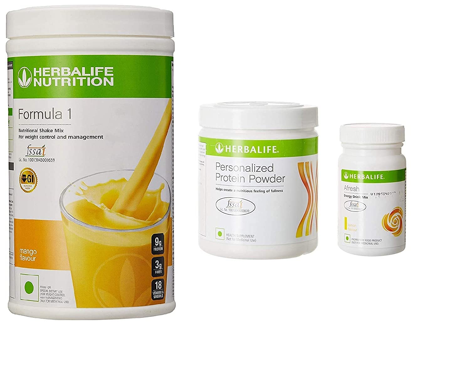Herbalife F1 Mango Protein Powder & F3 Afresh Lemon Shake Mix - Healthy Meal Replacement for Weight Loss & Energy Boost | Perfect for Smoothies, Breakfast, and Post-Workout Recovery