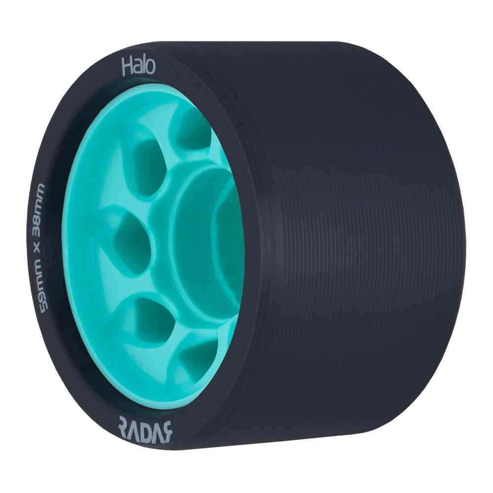 Radar Halo 59mm Quad Wheels 4 Pack - High Performance Skateboard Wheels for Smooth Riding & Tricks - Perfect for Skateboarding, Longboarding & Roller Derby