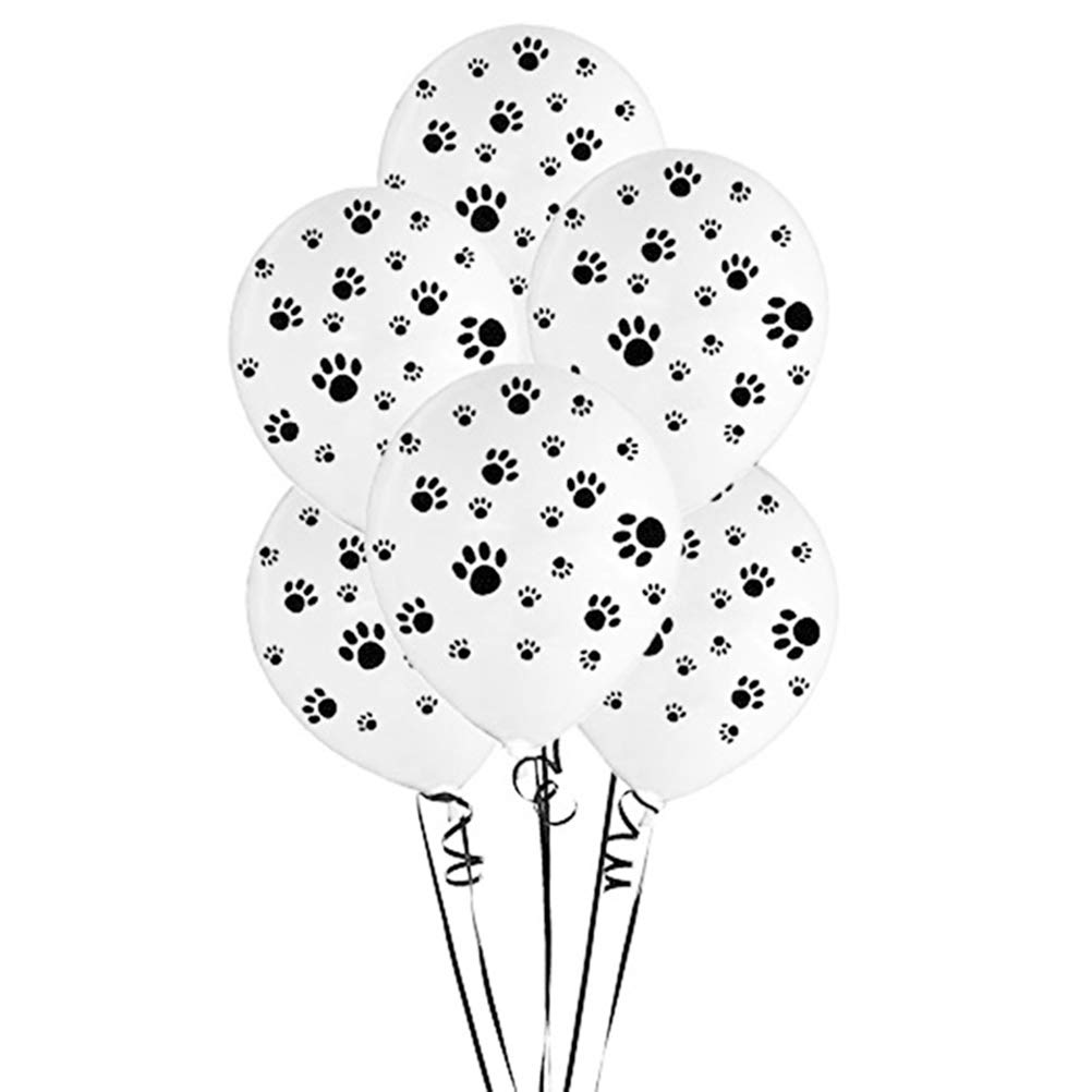 12pcs Dog Paw Print Latex Balloons - Pet Themed Party Decorations for Kids Birthday, Baby Shower & Animal Lovers | Helium Ready Balloons for Indoor/Outdoor Decor