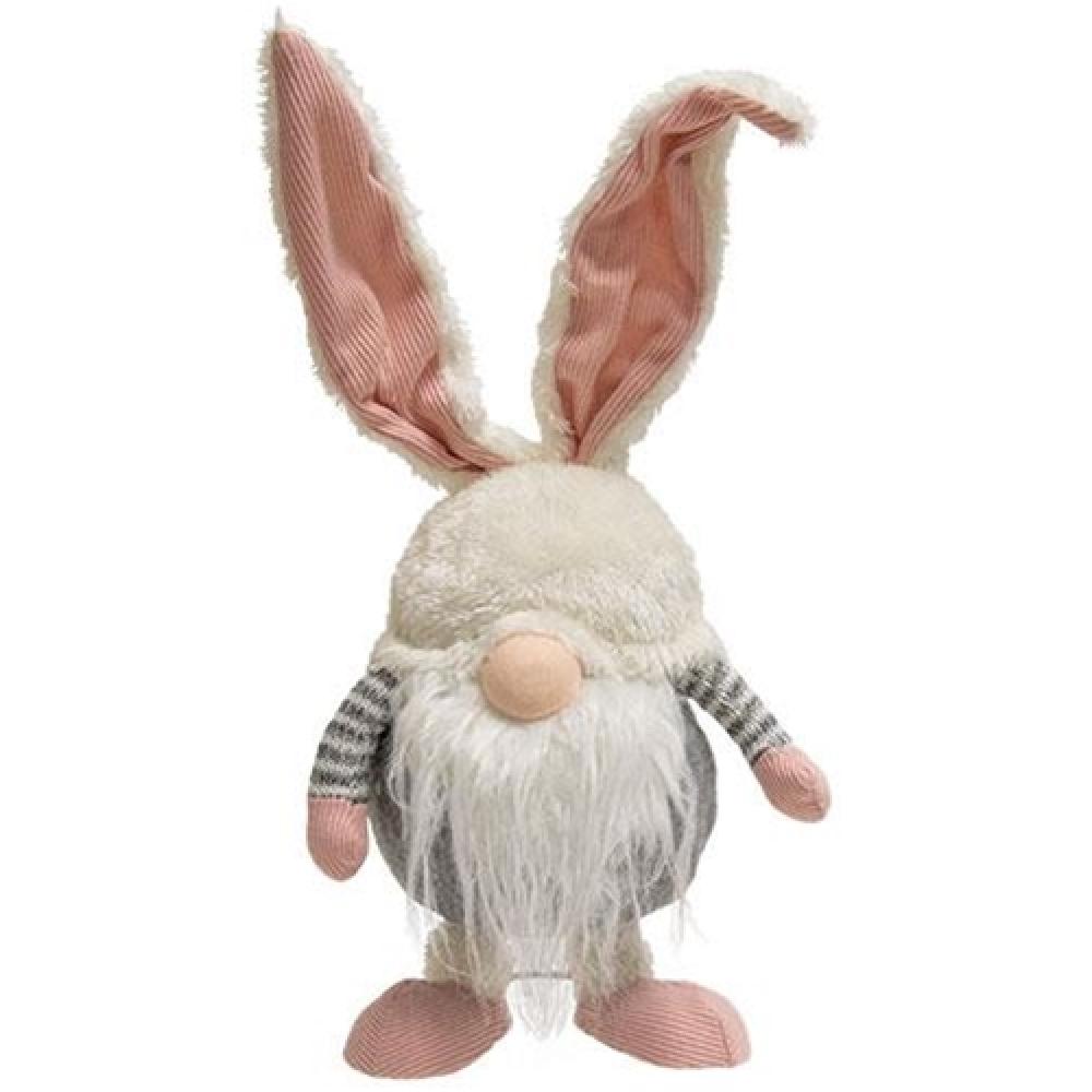 Striped Bunny Wobble Gnome with Short Legs - Cute Garden Decor for Easter, Spring & Home Decorations - Perfect for Indoor/Outdoor Use, Yard Ornaments & Gift Ideas