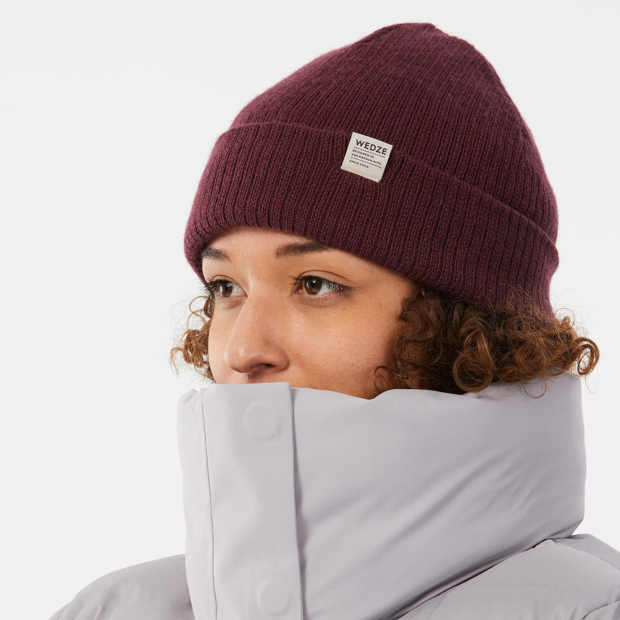 Wedze Fisherman Knit Beanie - Warm Winter Hat for Men & Women - Soft Acrylic Wool Blend - Perfect for Skiing, Hiking & Outdoor Activities