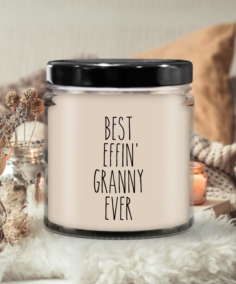 Best Effin' Granny Ever Candle - 9oz Vanilla Scented Soy Wax Blend - Funny Gift for Grandma, Coworkers & Friends - Perfect for Birthdays, Mother's Day & Office Gifts