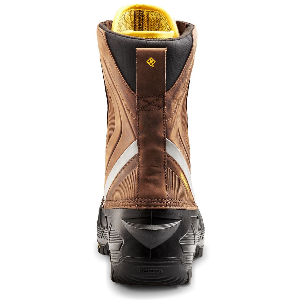 Terra Crossbow Waterproof Winter Safety Boots for Men - Composite Toe Work Boots, TR0A4NPSBRN, Brown - Ideal for Construction, Hiking & Outdoor Work in Cold Weather