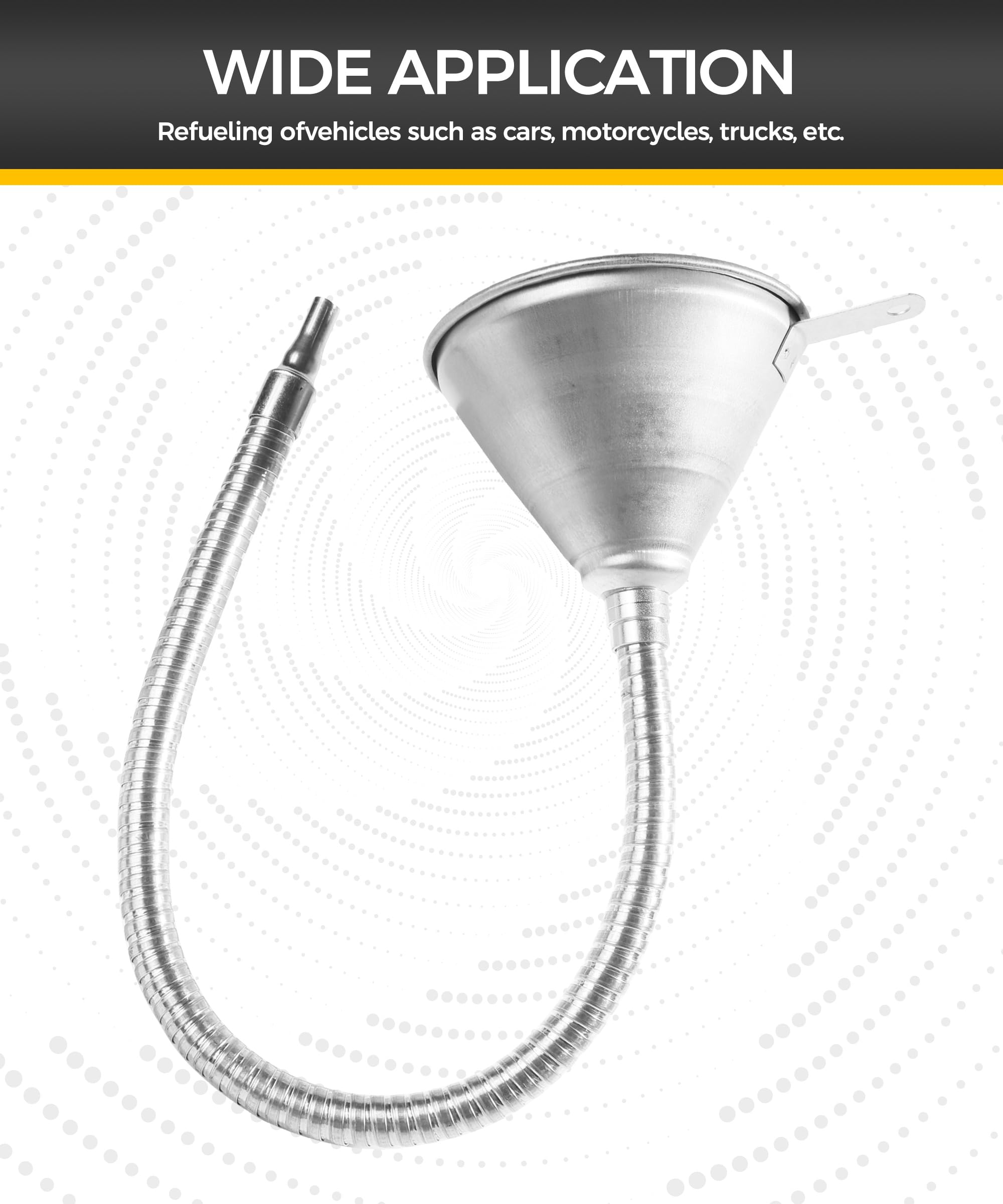 24.8 Inch Flexible Automotive Funnel - Universal Oil Filler for Engine, Transmission & Fluids - Perfect for DIY Car Maintenance & Garage Use