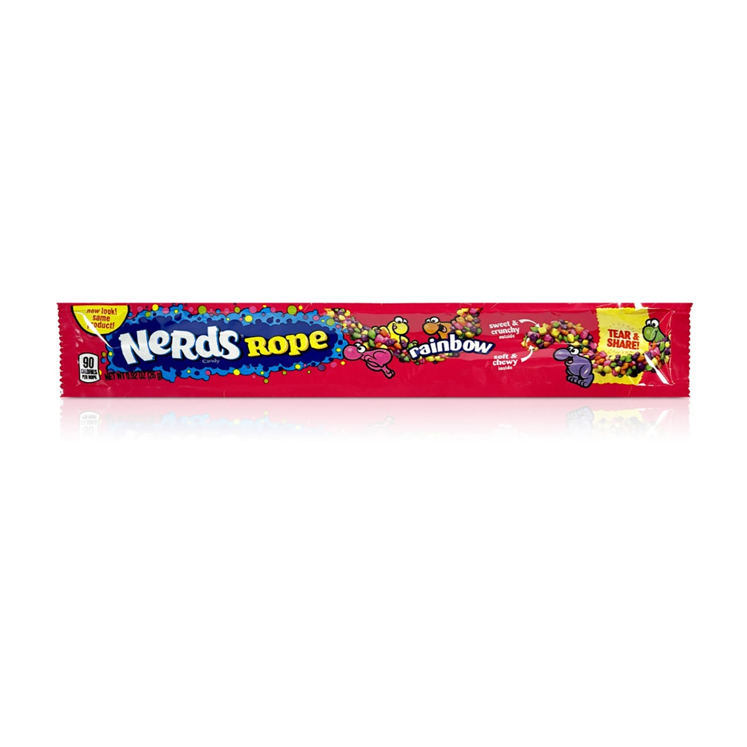 Ferrara Nerds Rope Rainbow Candy - 0.92oz (24 Count Bulk Box) - Sweet & Tangy Rainbow Candy Ropes for Parties, Halloween Treats, Movie Snacks & Gift Baskets