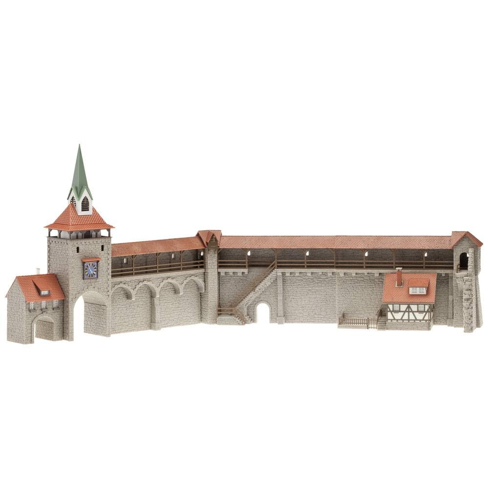 Faller 130401 Old Town Wall HO Scale Building Kit - Realistic Model Train Scenery for Dioramas & Railroad Layouts - Perfect for Historical Displays & Hobbyists