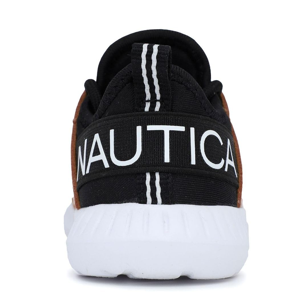 Nautica Kids Girls Metallic Fashion Sneakers - Lightweight Running Shoes for Toddler, Little & Big Kids - Comfortable Lace-Up Athletic Shoes for School, Play & Everyday Wear