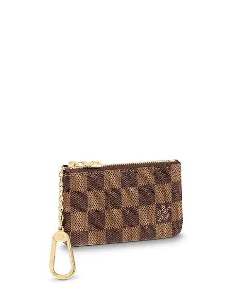 LV Key Pouch Damier Ebene Canvas - Authentic Louis Vuitton Key Holder Wallet for Women & Men | Perfect for Keys, Coins & Small Essentials | Luxury Travel & Everyday Use Accessory