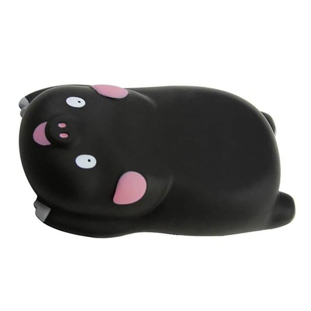 Ergonomic Laptop Mouse Pad with Wrist Support - Cute Cartoon Pig Design, Comfortable Arm Rest for Office & Gaming (Black) | Perfect for Long Hours of Typing & Mouse Use