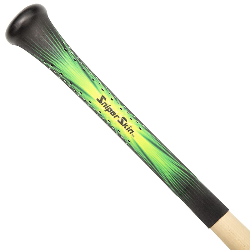 SNIPER SKIN Baseball & Softball Bat Grip - High Performance Replacement Bat Grip Wrap | Easy to Install, Durable & Waterproof | Enhanced Tack for Better Control | Black/Green Alien Design | Perfect for Baseball, Softball & Training Practice